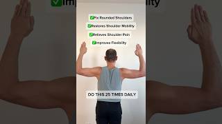 Fix Rounded Shoulders Fast 3 Easy Exercises [upl. by Wons]