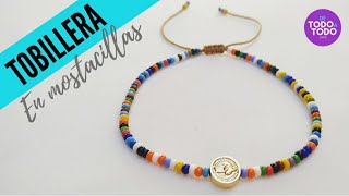 😍TOBILLERA en MOSTACILLAS Bead anklet 👉Paso a paso fácil [upl. by Senoj]