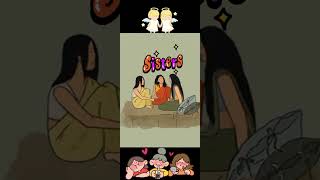 sisters 👩‍❤️‍👩 shorts NhuanDaoCalligraphy condsty FarjanaDrawingAcademy [upl. by Shell]