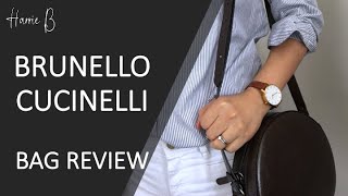 BRUNELLO CUCINELLI BAG REVIEW small round shoulder bag [upl. by Nylyak]