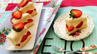 Japanese Strawberry ShortCake Recipe [upl. by Norraj]