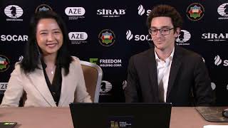 Fabiano Caruana in the studio after winning the third place at the FIDE World Cup [upl. by Ingamar]