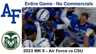 2023  Air Force vs Colorado State University  Entire Game No Commercials [upl. by Inava]