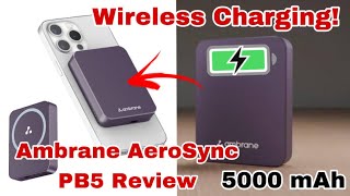 CHARGE YOUR IPHONE WIRELESSLY Ambrane AeroSync PB5 Powerbank Review ⚡️🔋  COSMIC KRRISH [upl. by Early]