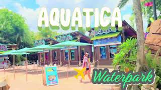 AQUATICA WATERPARK FULL TOUR amp REVIEW 4K [upl. by Htrahddis]