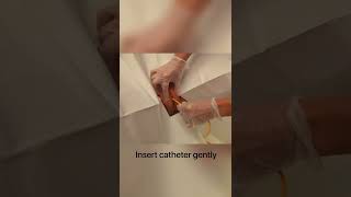 Urinary catheterization  shorts shortsfeed shortsvideo [upl. by Ainola]