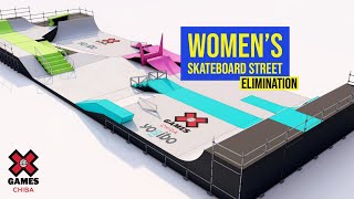 Womens Skateboard Street Elimination FULL COMPETITION  X Games Chiba 2022 [upl. by Anear]