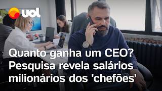 Quanto ganha um CEO no Brasil Pesquisa revela salários milionários dos chefões confira [upl. by Joela]