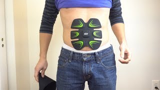 EMS Ab and Bicep Muscle Stimulator Workout Pads Review  6 weeks results [upl. by Augustina]