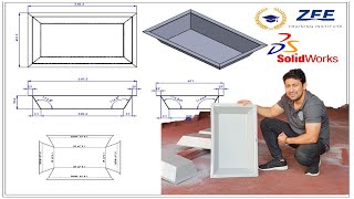 Solid WorksSheet Metal Tray Design amp Fabrication Process [upl. by Ishii]