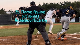 St Thomas Aquinas holds off Archbishop McCarthy [upl. by Nahtanoj865]