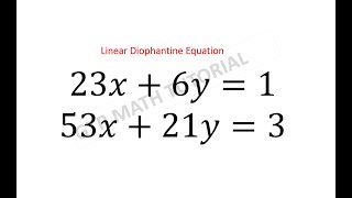 Linear Diophantine Equation  Euclidean Algorithm  Number Theory [upl. by Call590]