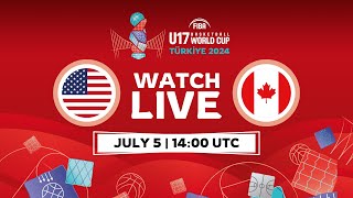 QuarterFinals  USA v Canada  Full Basketball Game  FIBA U17 Basketball World Cup 2024 [upl. by Edmea206]