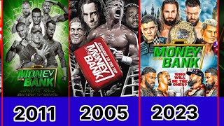 WWE MITB Posters Designs  Every WWE Money in The Bank Poster Design from 2005 to 2024 [upl. by Ecnerrot]