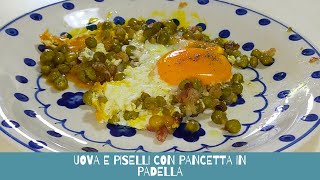 uova e piselli con pancetta in padella [upl. by Dorella52]