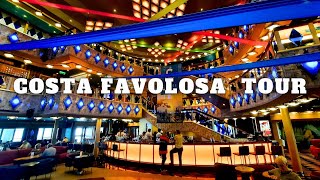 COSTA FAVOLOSA  elaborate ship tour  all public places incl Buffet and Cabin  4K [upl. by Celinka]