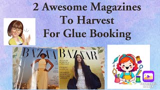 Harvesting from 2 new magazines gluebooking [upl. by Edmea]