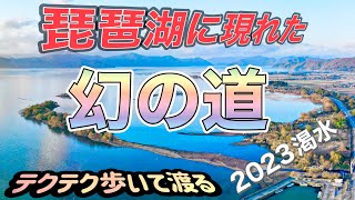 琵琶湖渇水 幻の道が現れた 滋賀のモン・サン・ミシェル 水不足 [upl. by Reel616]