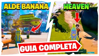 Guía completa de todas las misiones del pase de LEGO Fortnite ubicación Aldea Banana Haven Llama [upl. by Venetia]