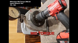 Milwaukee M18 2962 Mid Torque Impact Wrench Test [upl. by Etnaihc]