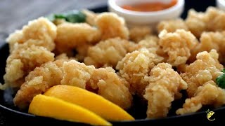 Calamar Croustillant  How to make Restaurant Style Fried Calamari [upl. by Ecirtnuahs]