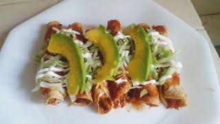 cómo hacer flautas en freidora de airereceta mexicana [upl. by Mesics]