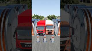 Mix Colourful Buses amp Cargo Trucks vs Bollards Crush shorts beamng crash beamngdrive [upl. by Siuqcram167]