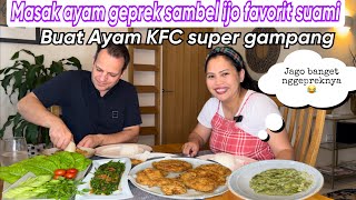 MASAK AYAM GEPREK SAMBEL IJO FAVORIT SUAMI  PANEN LANGSUNG MASAK SEMUA HASIL DARI KEBUN [upl. by Egin579]