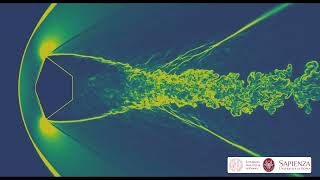 LES simulation of a reentry module on Mars [upl. by Llessur478]