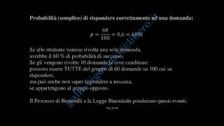 Processo di Bernoulli e Distribuzione Binomiale [upl. by Jutta502]