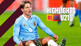 Belgium 02 Czechia  Defeat in the first leg of the playoffs  U21EURO Qualifiers [upl. by Rabush]