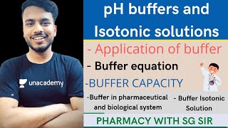 Application of buffers  buffer equation  buffer capacity  buffer Isotonic solution sgsir [upl. by Tilden]