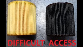 Diesel Ford CMAX Oil Filter difficult Access [upl. by Junia]