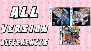 All Version Differences in Pokemon Diamond Pearl amp Platinum [upl. by Dotti]