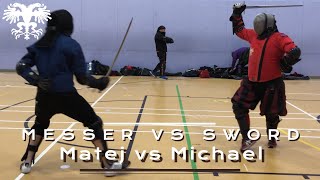 Messer and Arming Sword fight  Michael vs Matej [upl. by Ianahs]