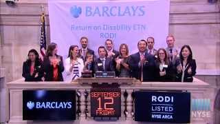 Barclays Celebrates Barclays Return on Disability Exchange Traded Note [upl. by Pickar775]