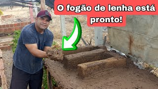 o fogão a lenha está pronto veja o resultado final fogaodelenha vidanaroça sitio [upl. by Bellew938]