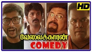 Velaikkaran comedy scenes  Sivakarthikeyan Comedy  RJ Balaji comedy  SathishRobo shankar Comedy [upl. by Zosema]