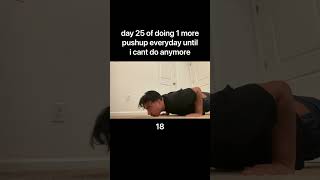 day 25 of doing 1 more pushup everyday until i cant do anymore [upl. by Fronnia]