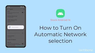 How to Turn On Automatic Network selection Android 14 [upl. by Yoko]