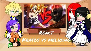 deuses e valkirias React a kratos vs meliodas [upl. by Yadsendew245]