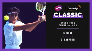 Stefanie Graf v Gabriela Sabatini  Full Match  1992 Lipton Championships [upl. by Namhar]