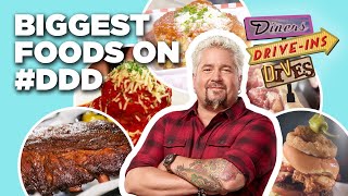 Top 10 BIGGEST Foods in DDD History with Guy Fieri  Diners DriveIns and Dives  Food Network [upl. by Mayap]