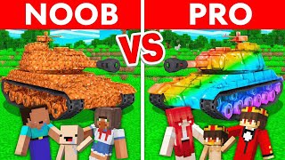 Noob Familie vs Pro Familie PANZER HAUS BAU CHALLENGE in Minecraft [upl. by Meuse]