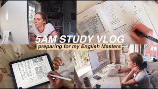 5am Study Vlog preparing for my masters degree [upl. by Ul]