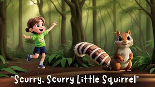 Scurry Scurry Little Squirrel  Kids Song [upl. by Ovatsug]