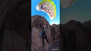 She switched it up on Tandem BASE Moab youtubeshorts smile moab nature reaction emotional [upl. by Yemane]