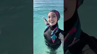 Plazh në vjeshtë hati viralvideo beach beautiful big hijabstyle viralshort [upl. by Duky]