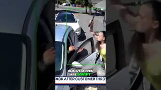 Bikini Barista Smashes Windshield After Customers Threats breakingnews shorts [upl. by Ssor]