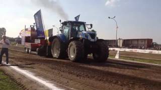 New Holland T7050 75ton BK trekkertrek full pull [upl. by Aihcela927]